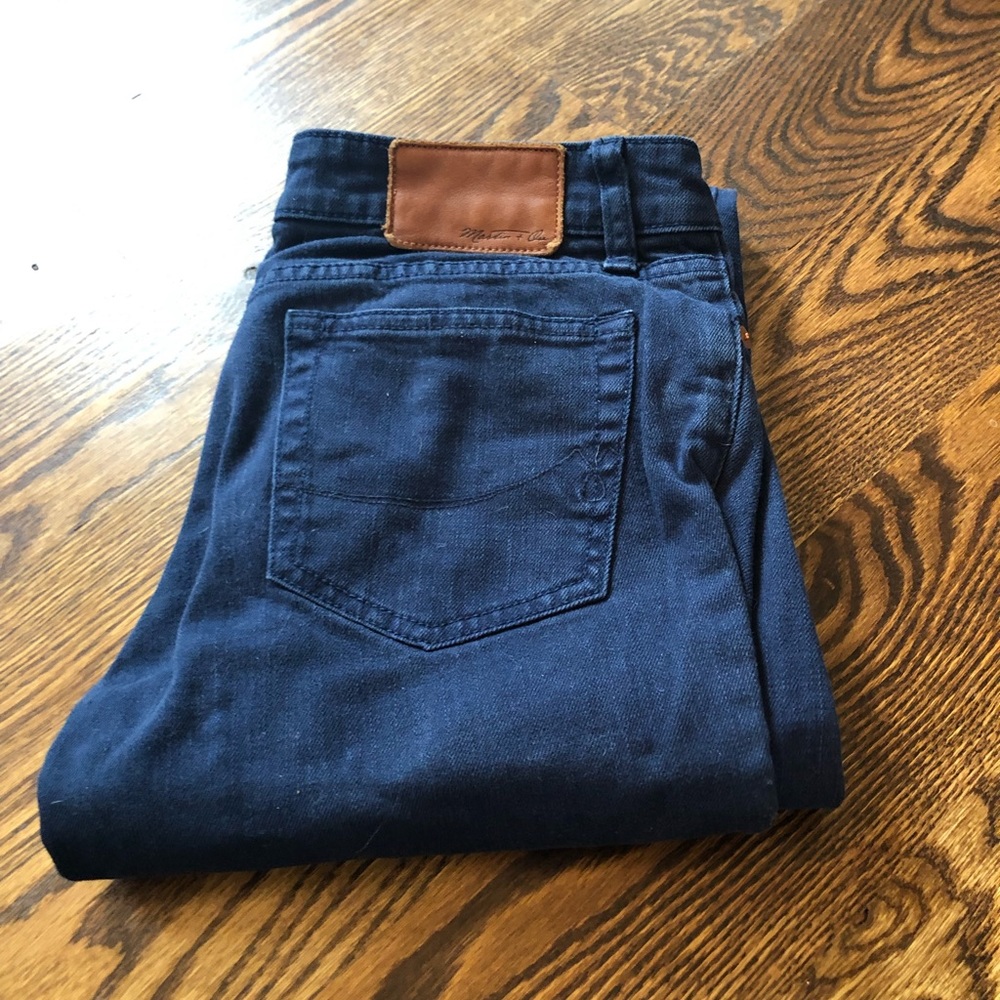 Blue denim jeans